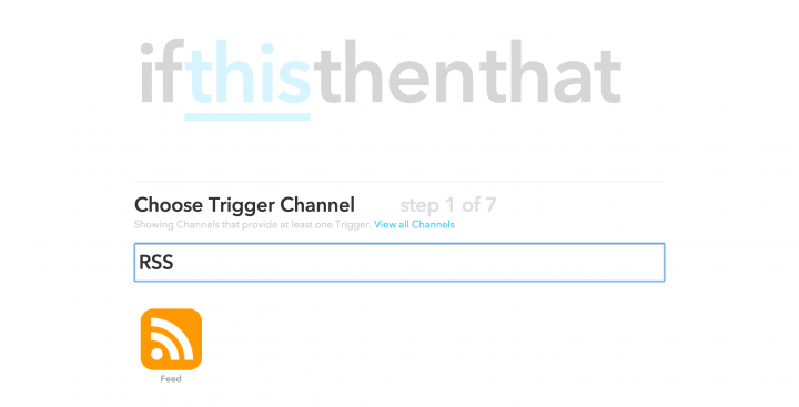 Connecting RSS with Facebook IFTTT