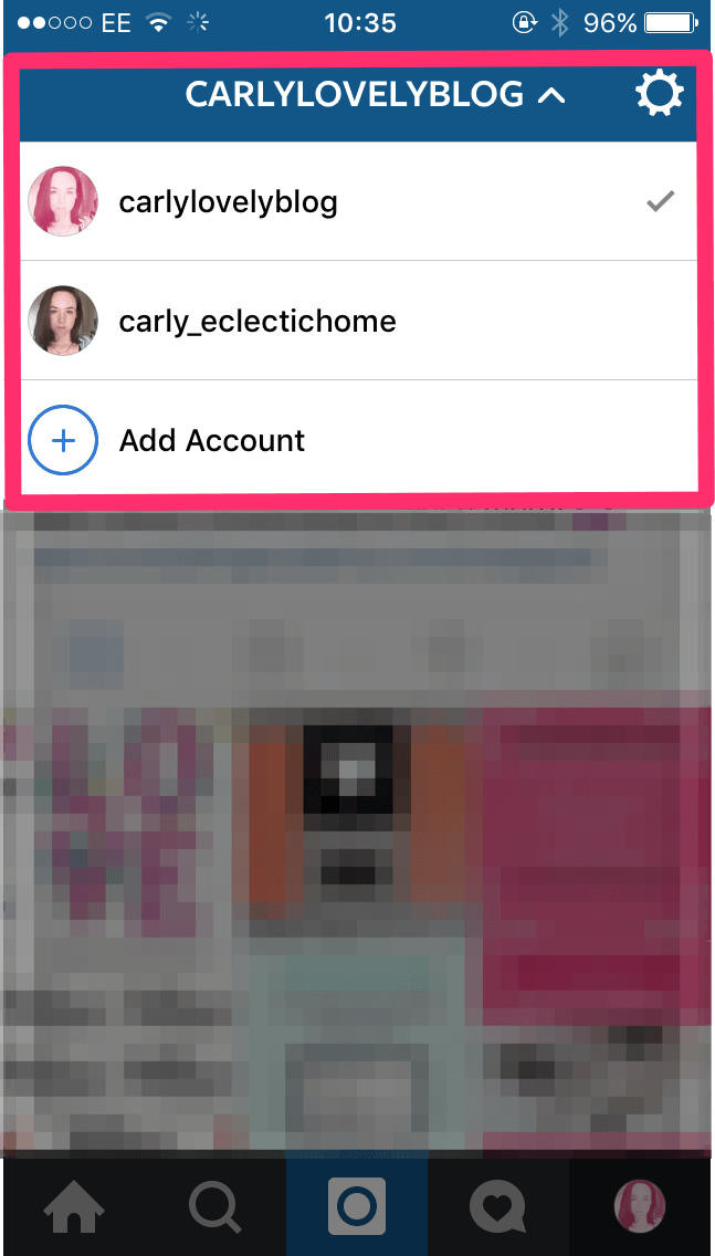 Switching between multiple Instagram accounts