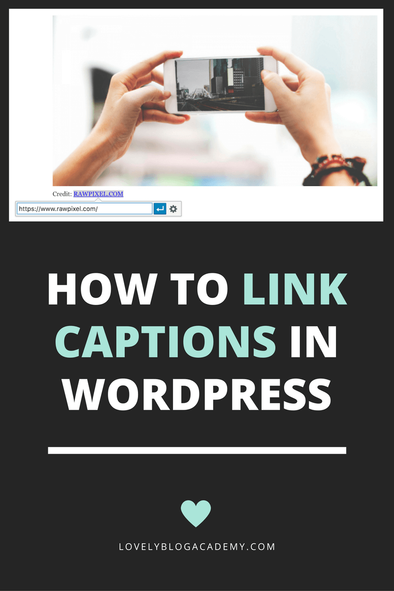 how to link image captions on WordPress