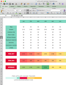 affiliate marketing tracking spreadsheet