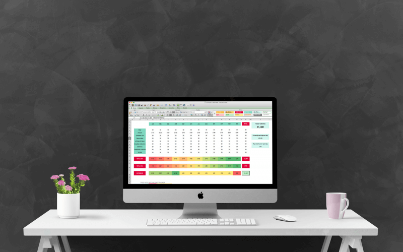 FREE: Blog income tracking spreadsheet